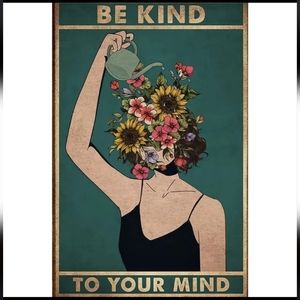 Be Kind to your Mind Metal Vintage Inspired Sign